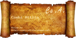 Csehi Attila névjegykártya