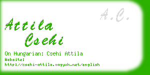attila csehi business card